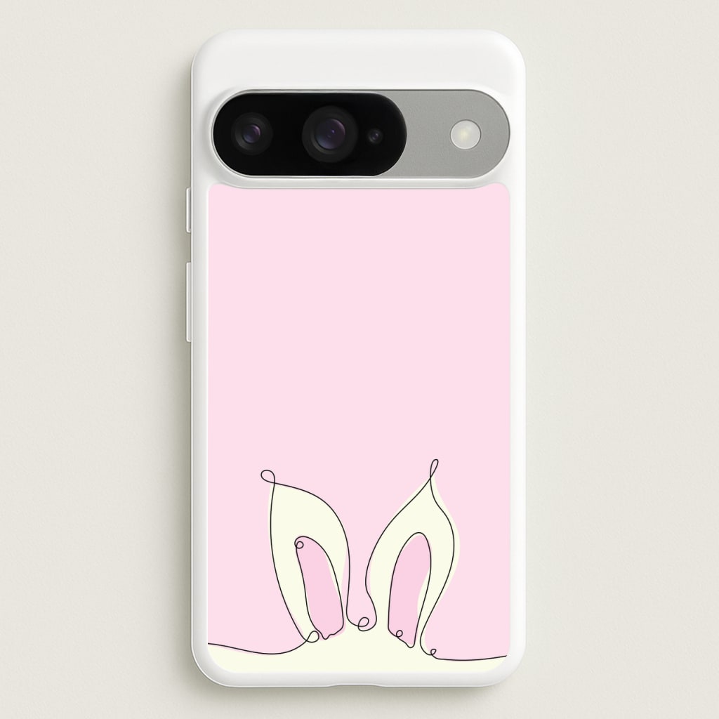 Outline Bunny Ears Phone Case for Google Pixel 10 / 10 Pro