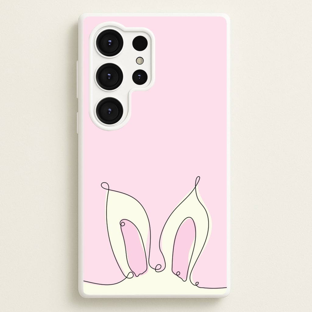Outline Bunny Ears - Easter Phone Case for Galaxy S25 Ultra