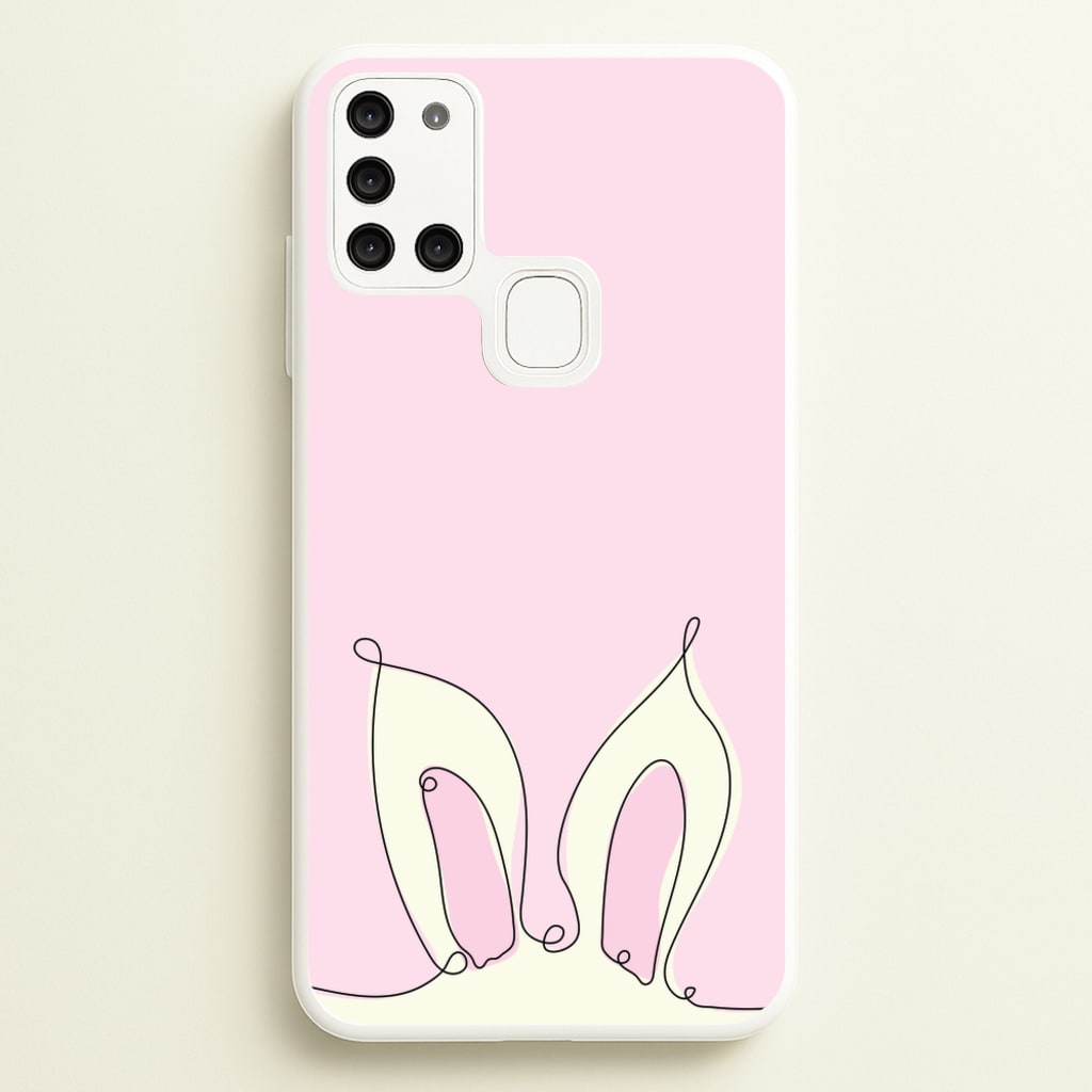 Outline Bunny Ears - Easter Phone Case for Galaxy A21s