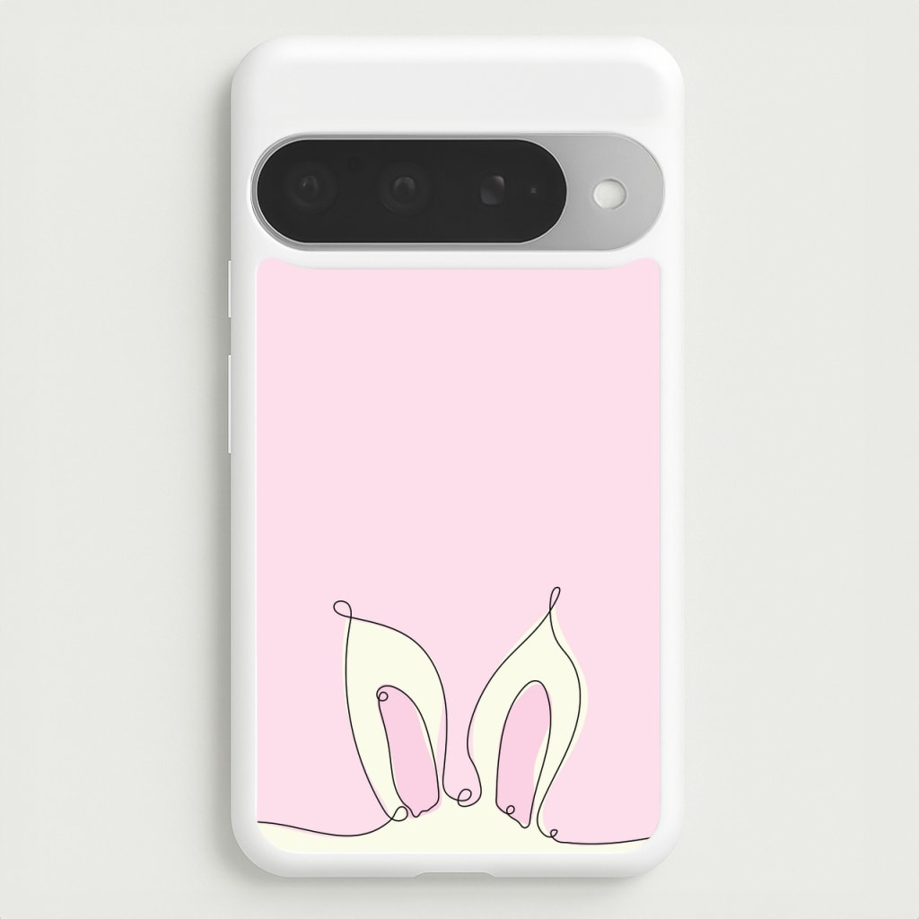Outline Bunny Ears Phone Case for Google Pixel 10 Pro XL