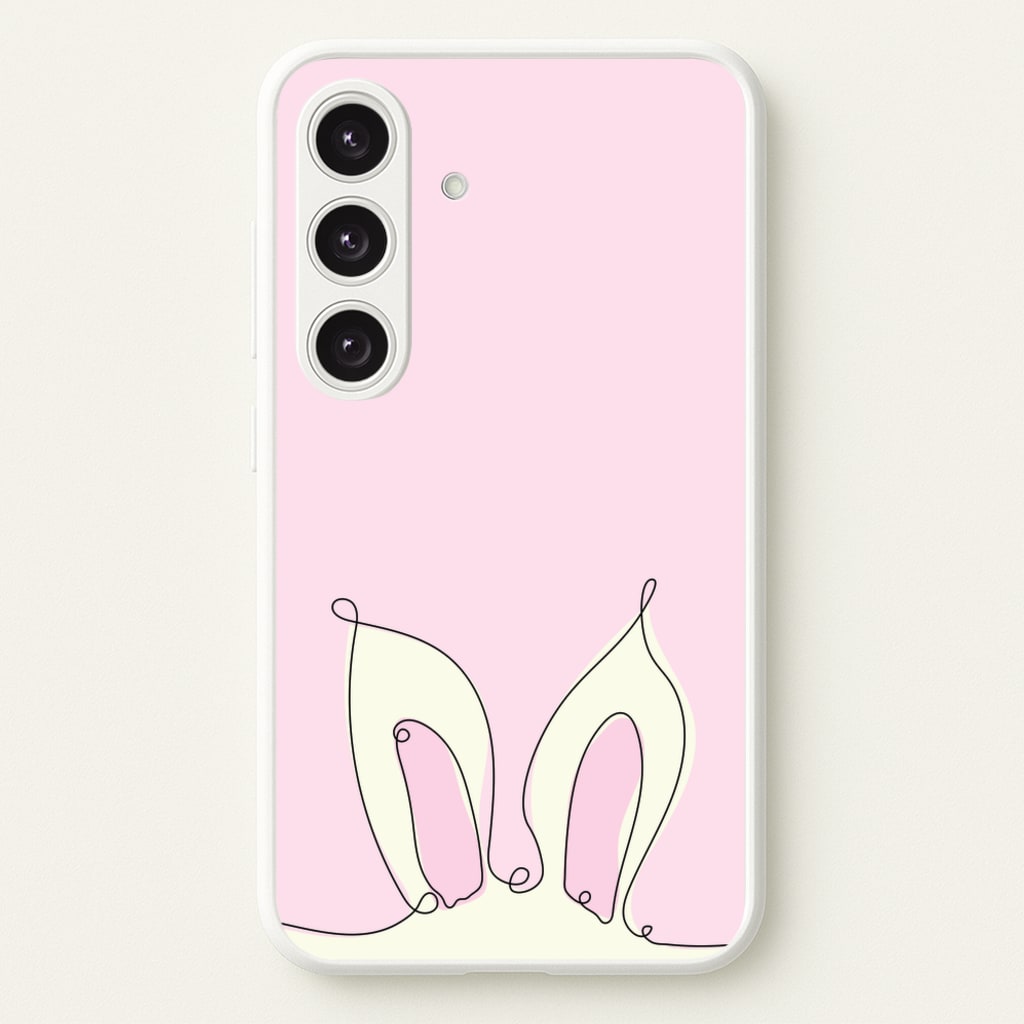 Outline Bunny Ears - Easter Phone Case for Galaxy S24FE