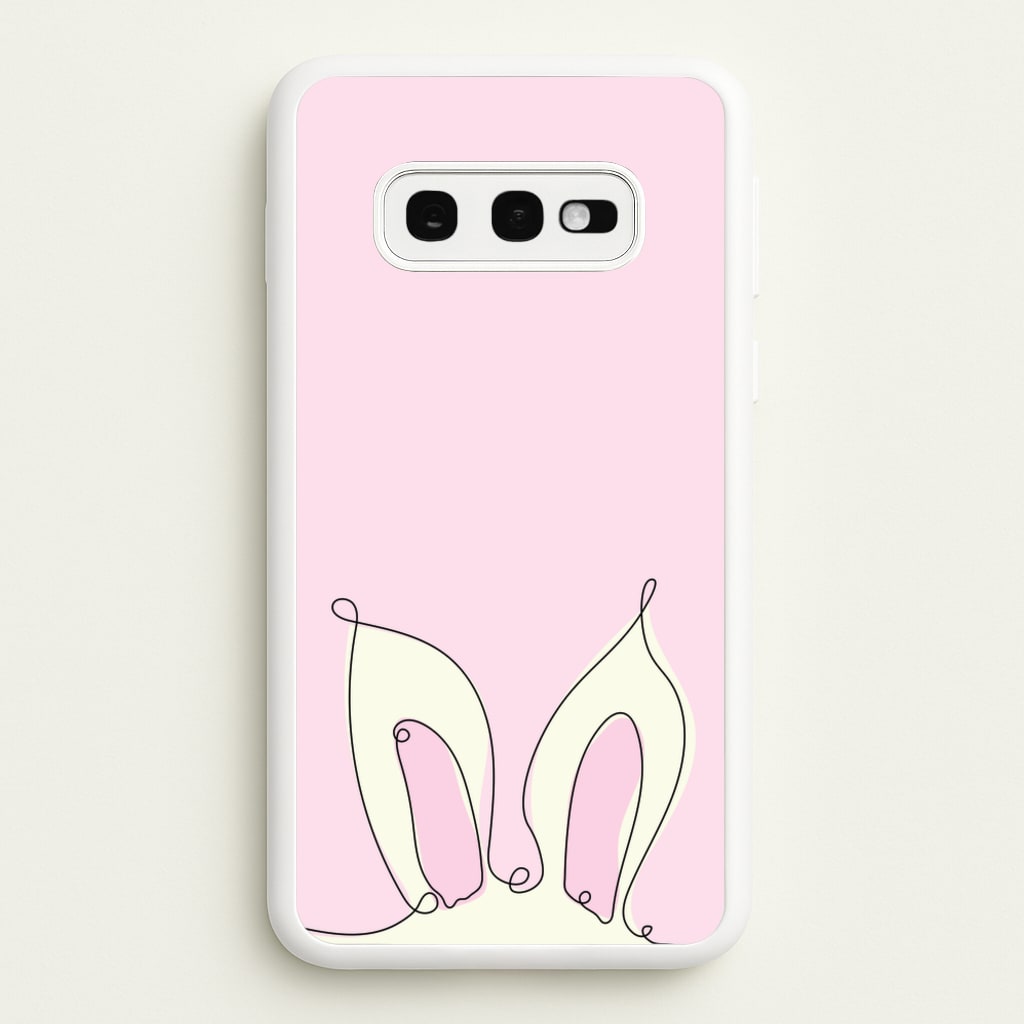 Outline Bunny Ears - Easter Phone Case for Galaxy S10e