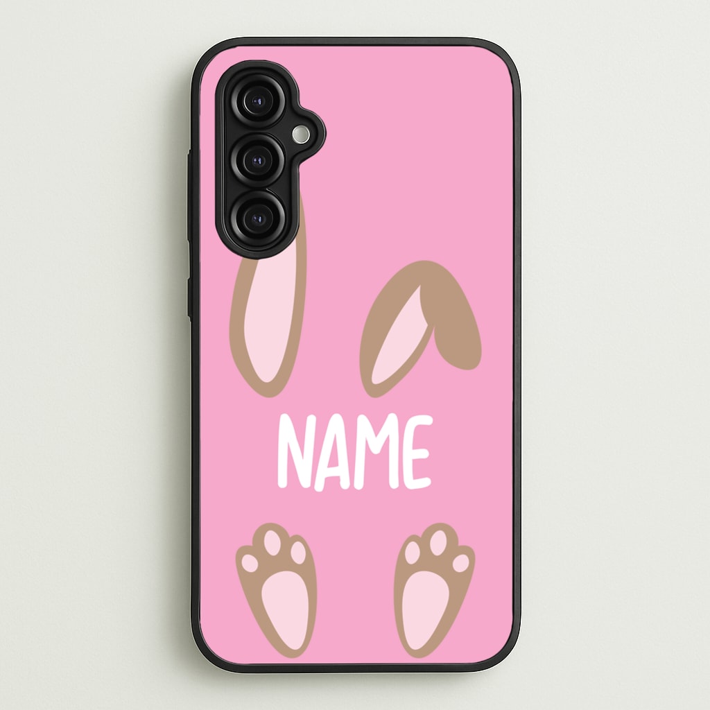 Brown Bunny Personalised - Easter Phone Case for Galaxy A14