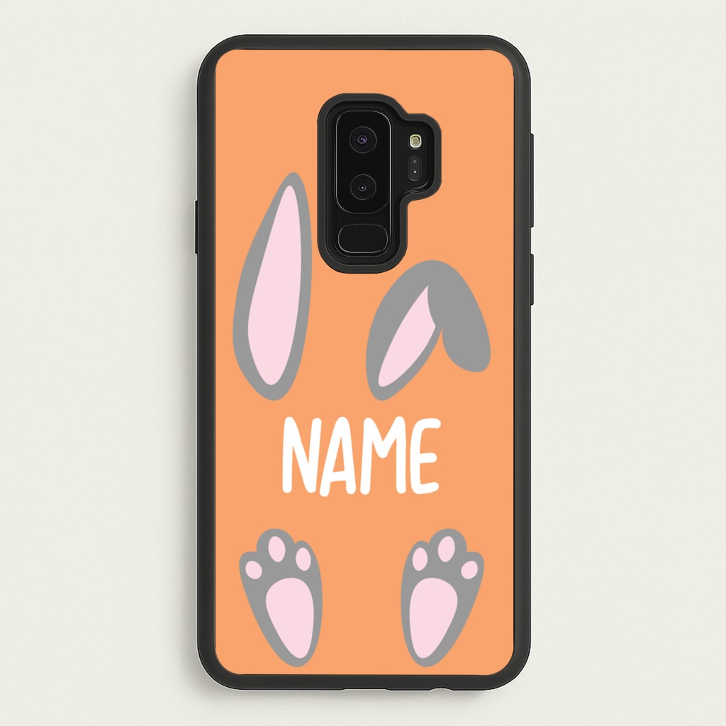 Grey Bunny Personalised - Easter Phone Case for Galaxy S9 Plus