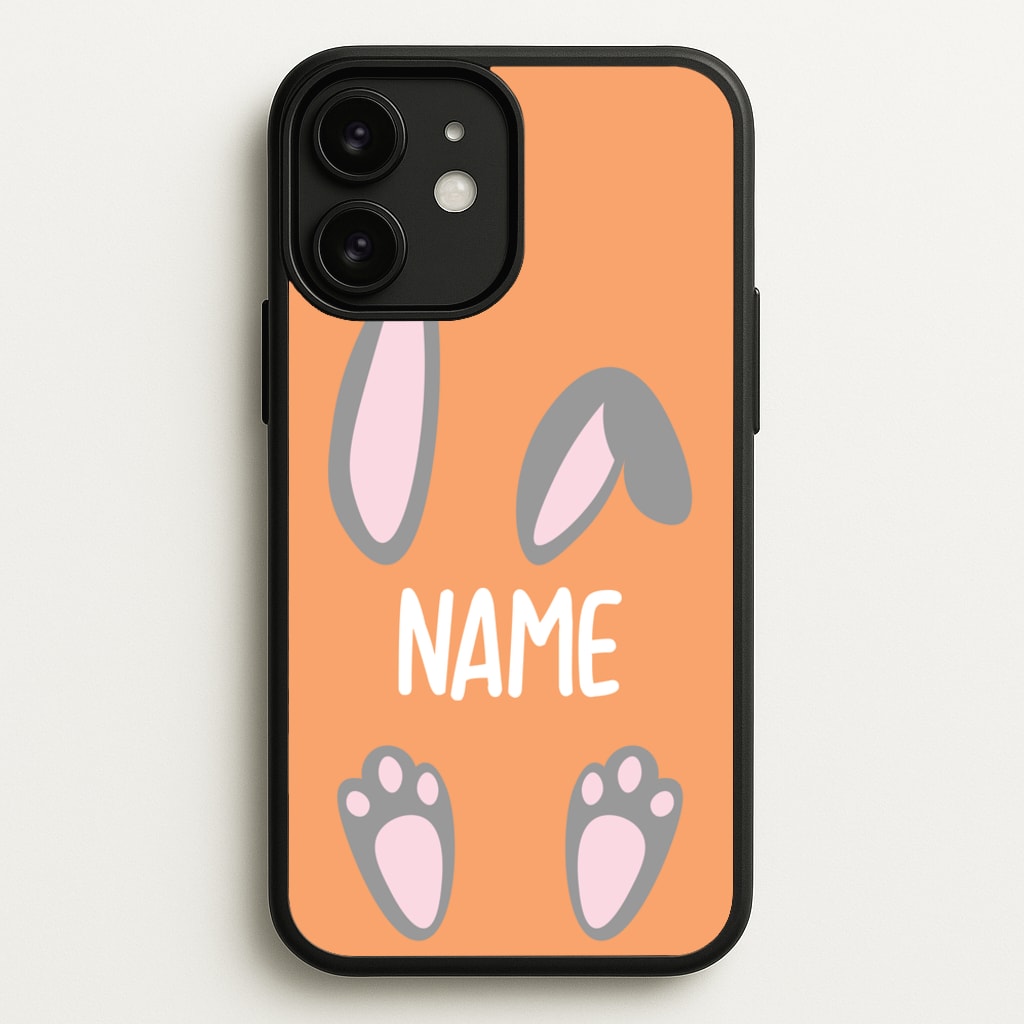 Grey Bunny Personalised - Easter Phone Case for iPhone 11