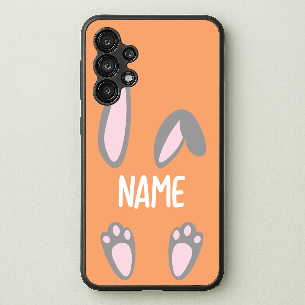 Grey Bunny Personalised - Easter Phone Case for Galaxy A13