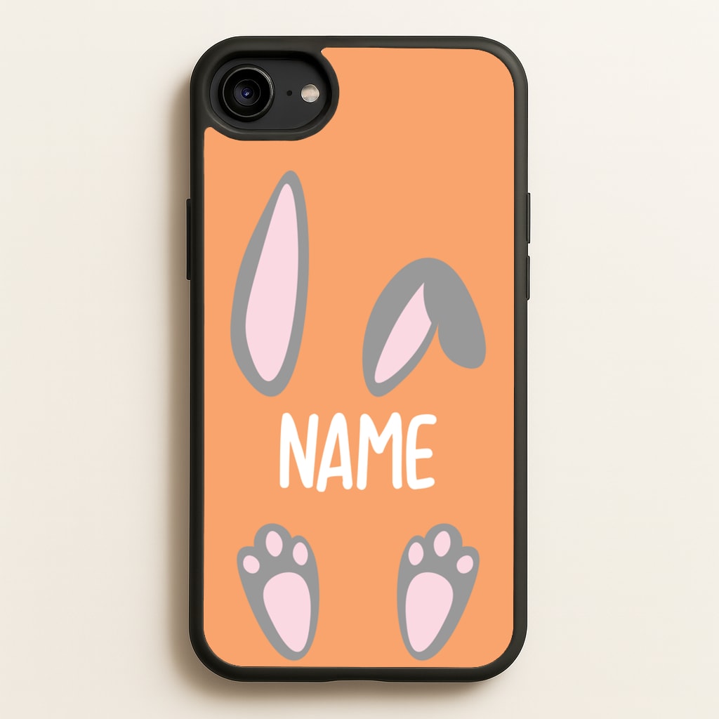 Grey Bunny Personalised - Easter Phone Case for iPhone 6 / 7 / 8 / SE