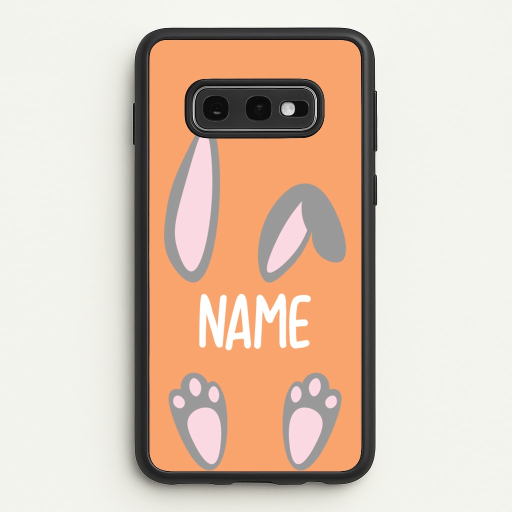 Grey Bunny Personalised - Easter Phone Case for Galaxy S10e
