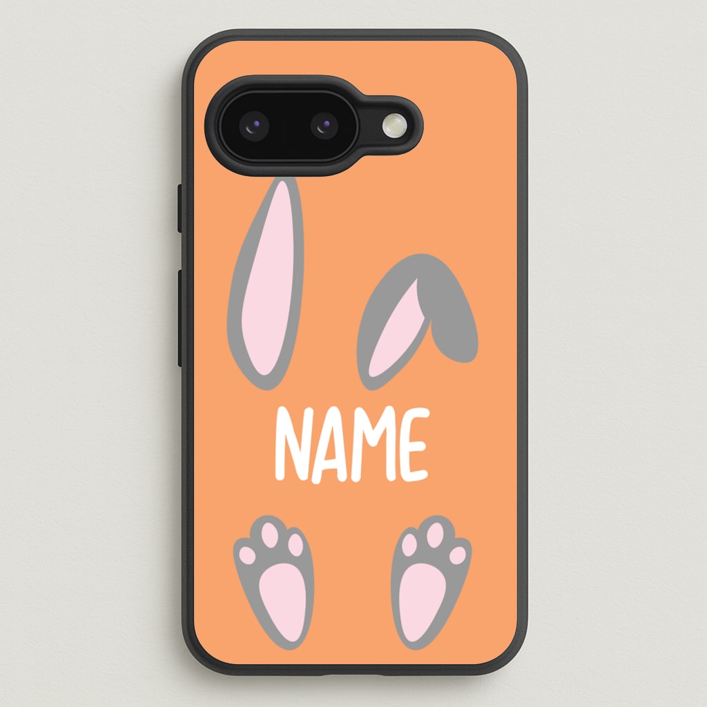 Grey Bunny Personalised - Easter Phone Case for Google Pixel 9a