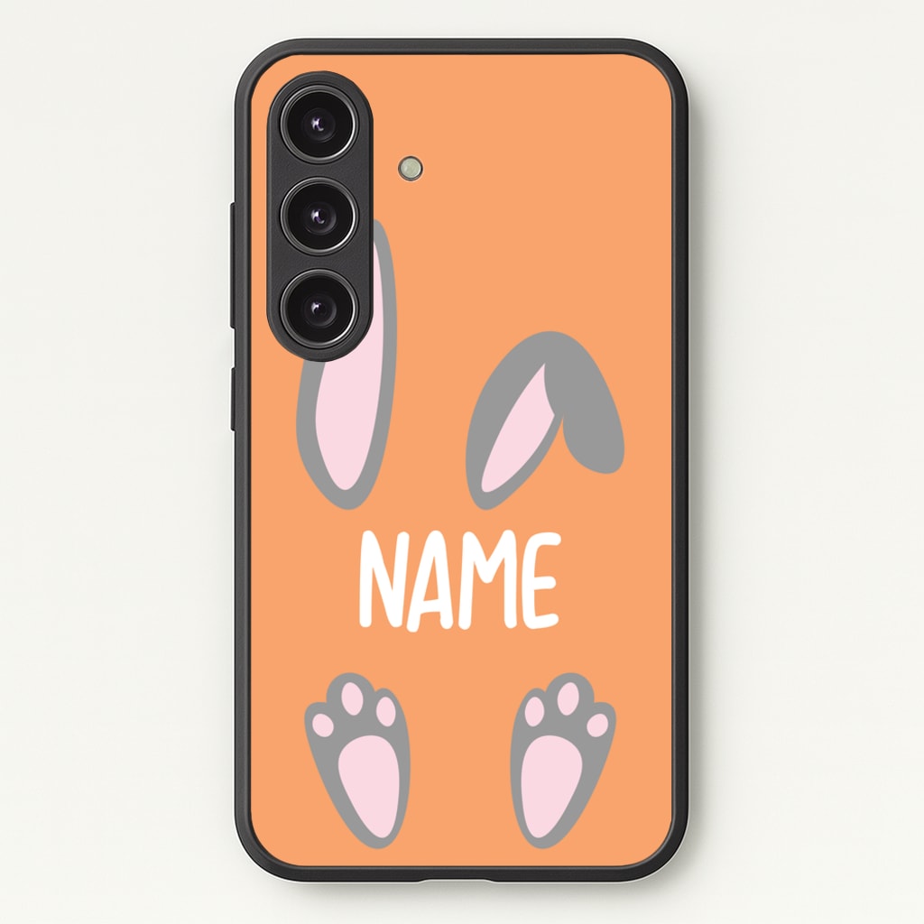 Grey Bunny Personalised - Easter Phone Case for Galaxy S24