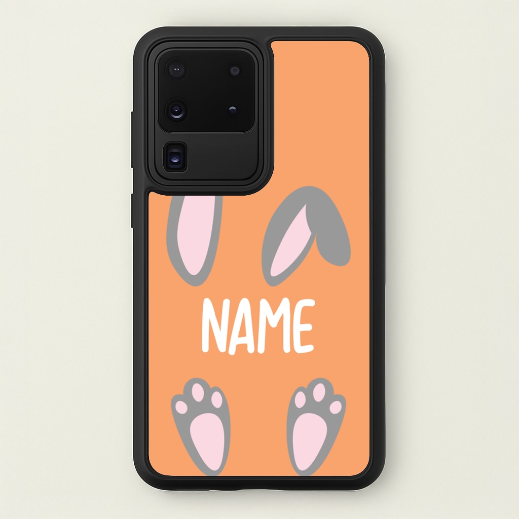 Grey Bunny Personalised - Easter Phone Case for Galaxy S20 Ultra
