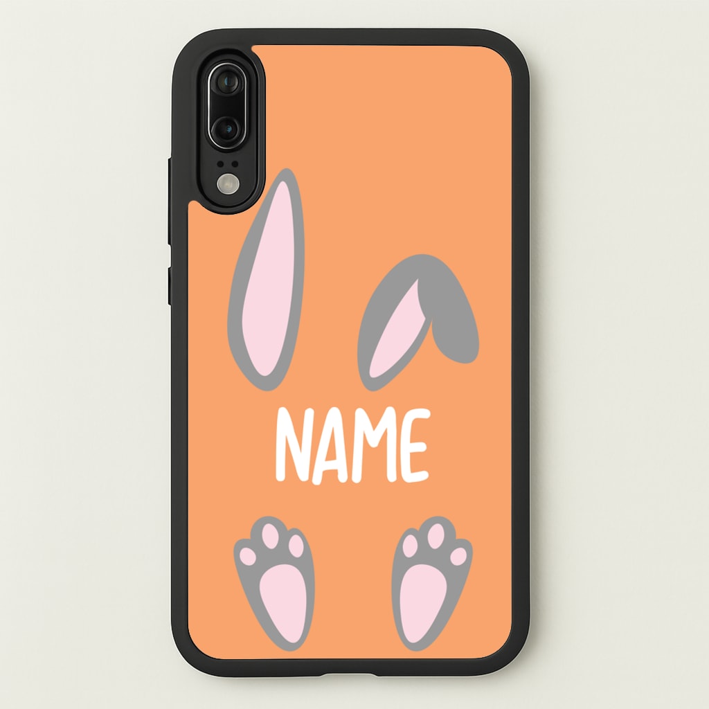 Grey Bunny Personalised - Easter Phone Case for Huawei P20