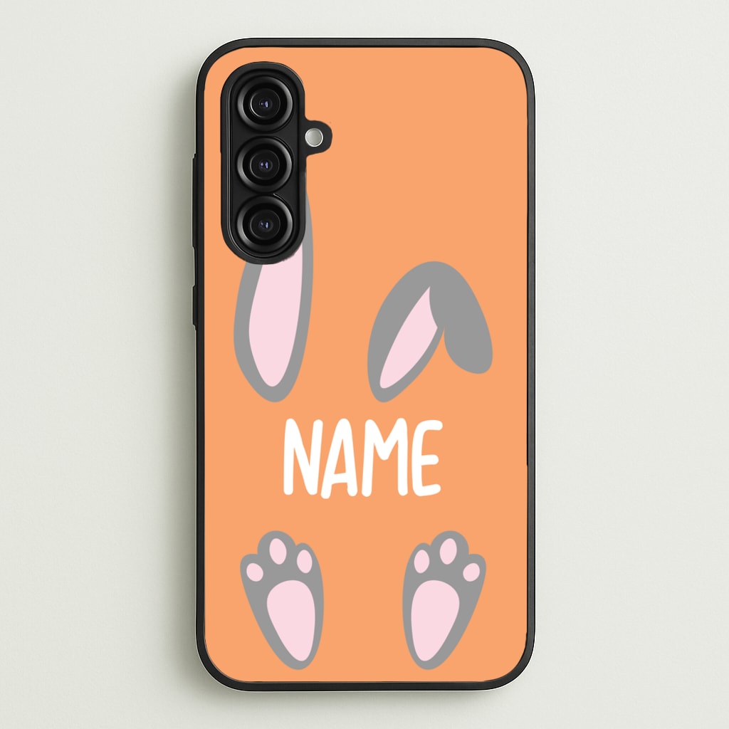 Grey Bunny Personalised - Easter Phone Case for Galaxy A16