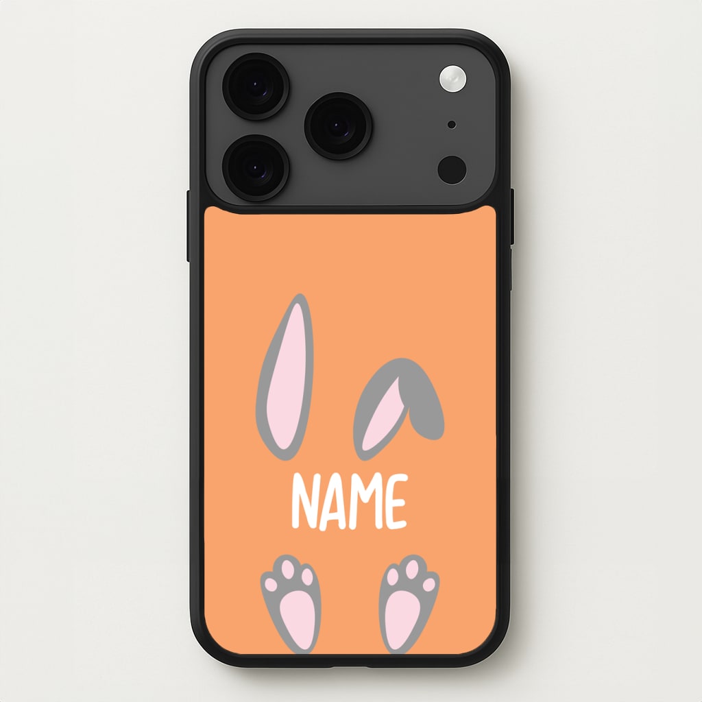 Grey Bunny Personalised Phone Case for iPhone 17 Pro