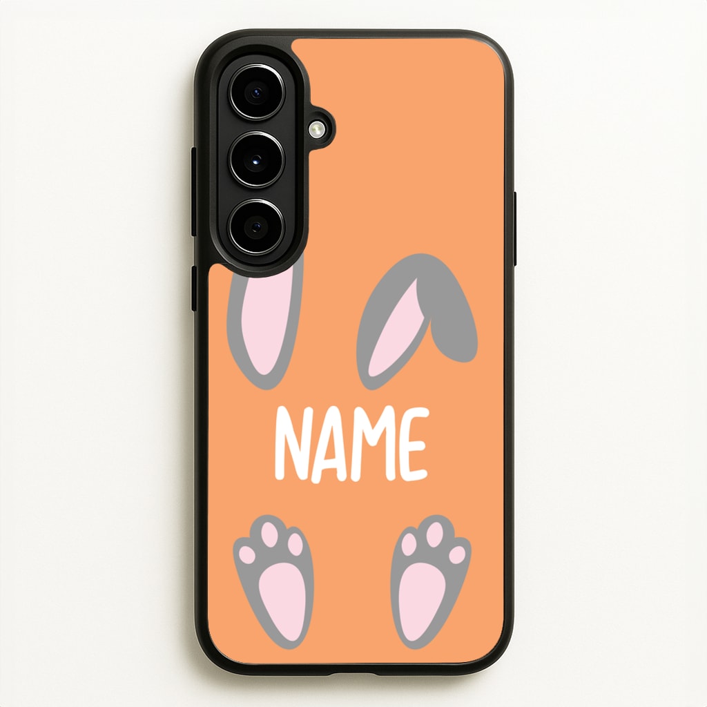 Grey Bunny Personalised - Easter Phone Case for Galaxy A56