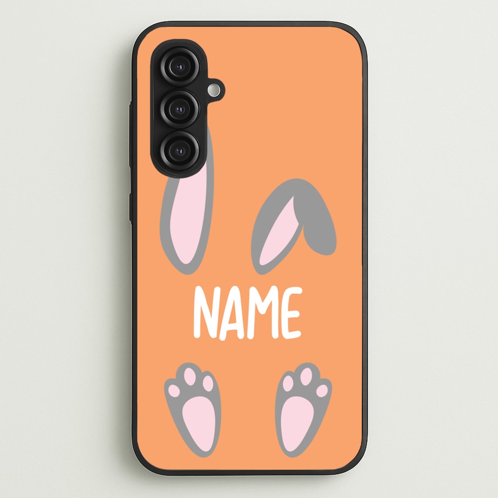 Grey Bunny Personalised - Easter Phone Case for Galaxy S23FE
