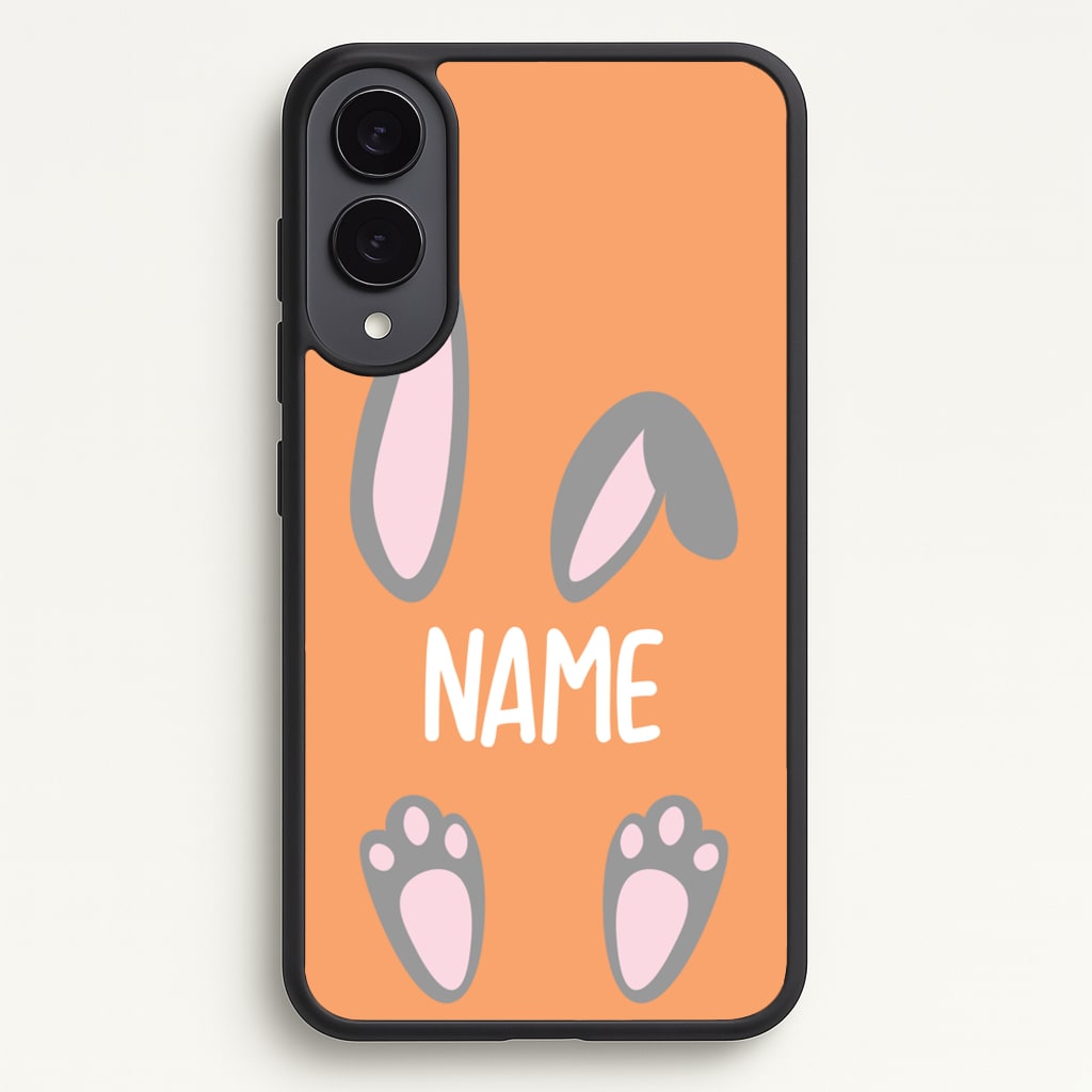 Grey Bunny Personalised - Easter Phone Case for Galaxy S25 Edge