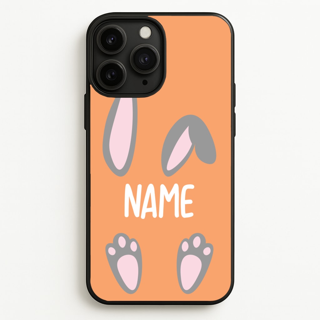 Grey Bunny Personalised - Easter Phone Case for iPhone 11 Pro Max