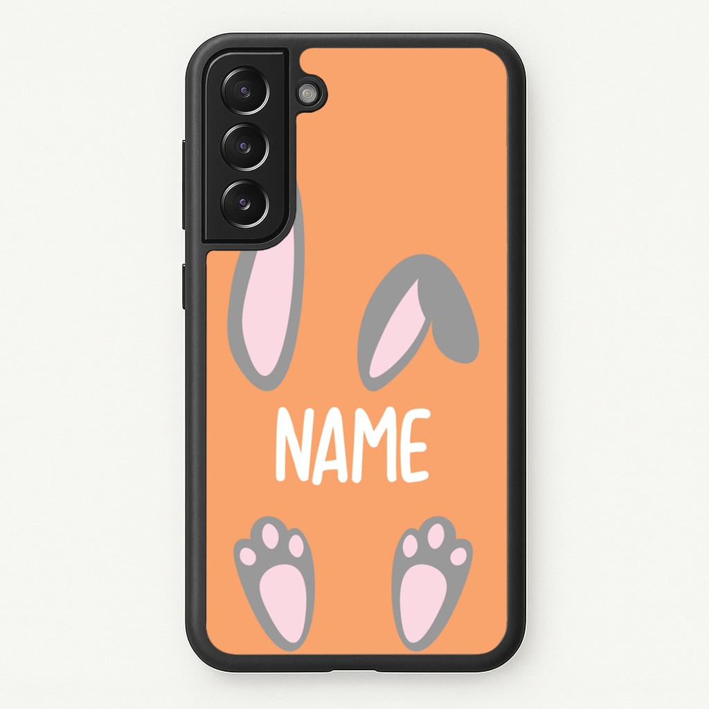 Grey Bunny Personalised - Easter Phone Case for Galaxy S21