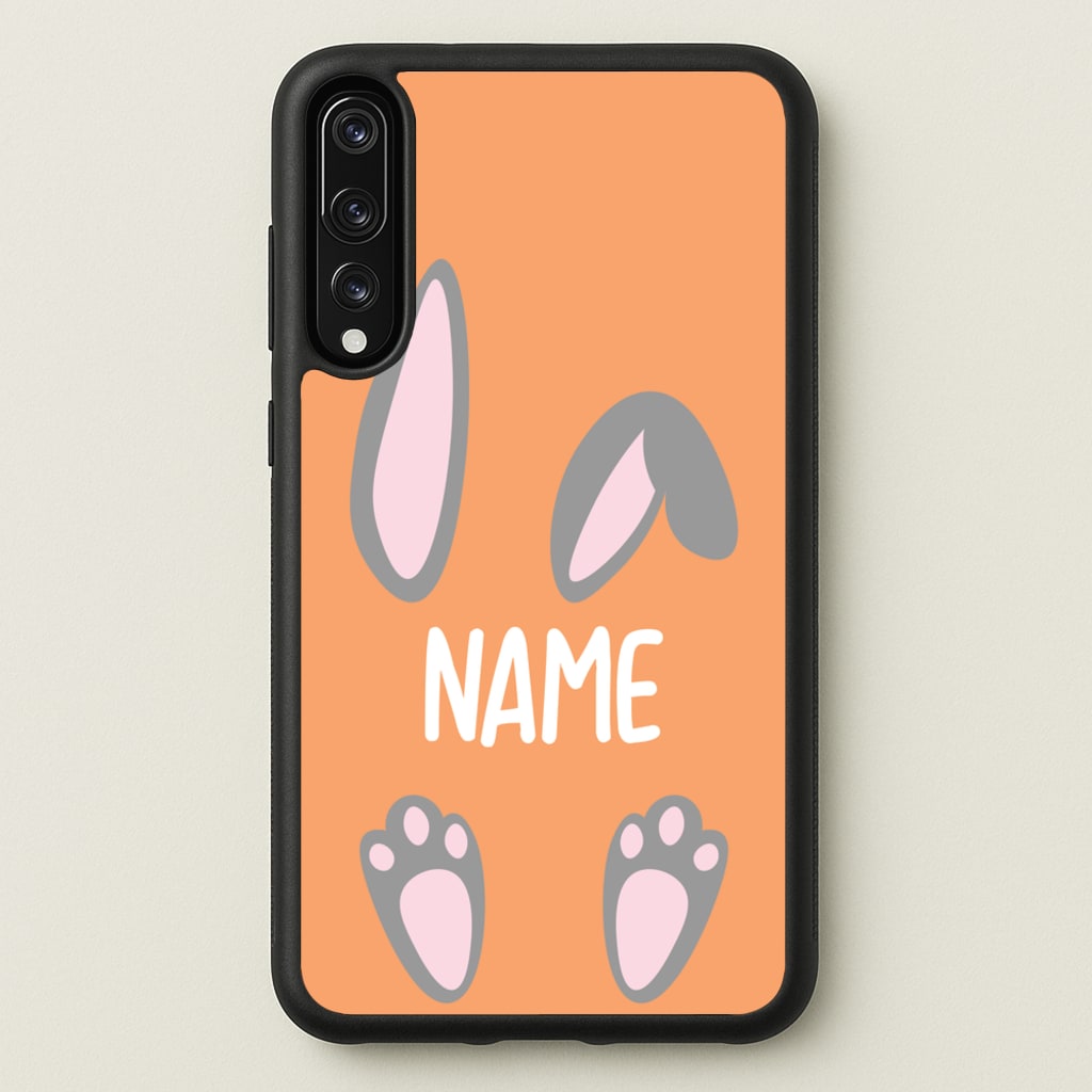 Grey Bunny Personalised - Easter Phone Case for Huawei P20 Pro