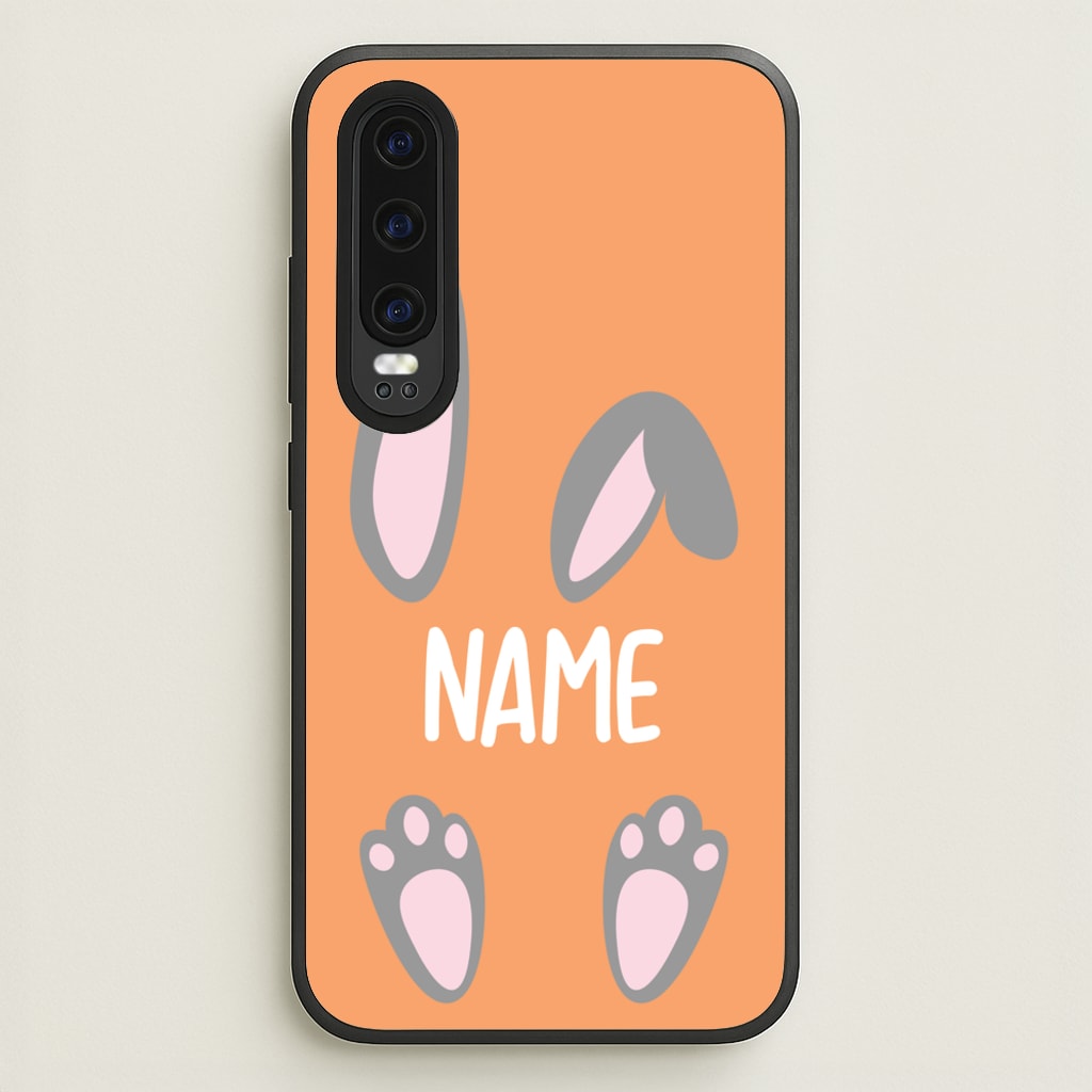 Grey Bunny Personalised - Easter Phone Case for Huawei P30
