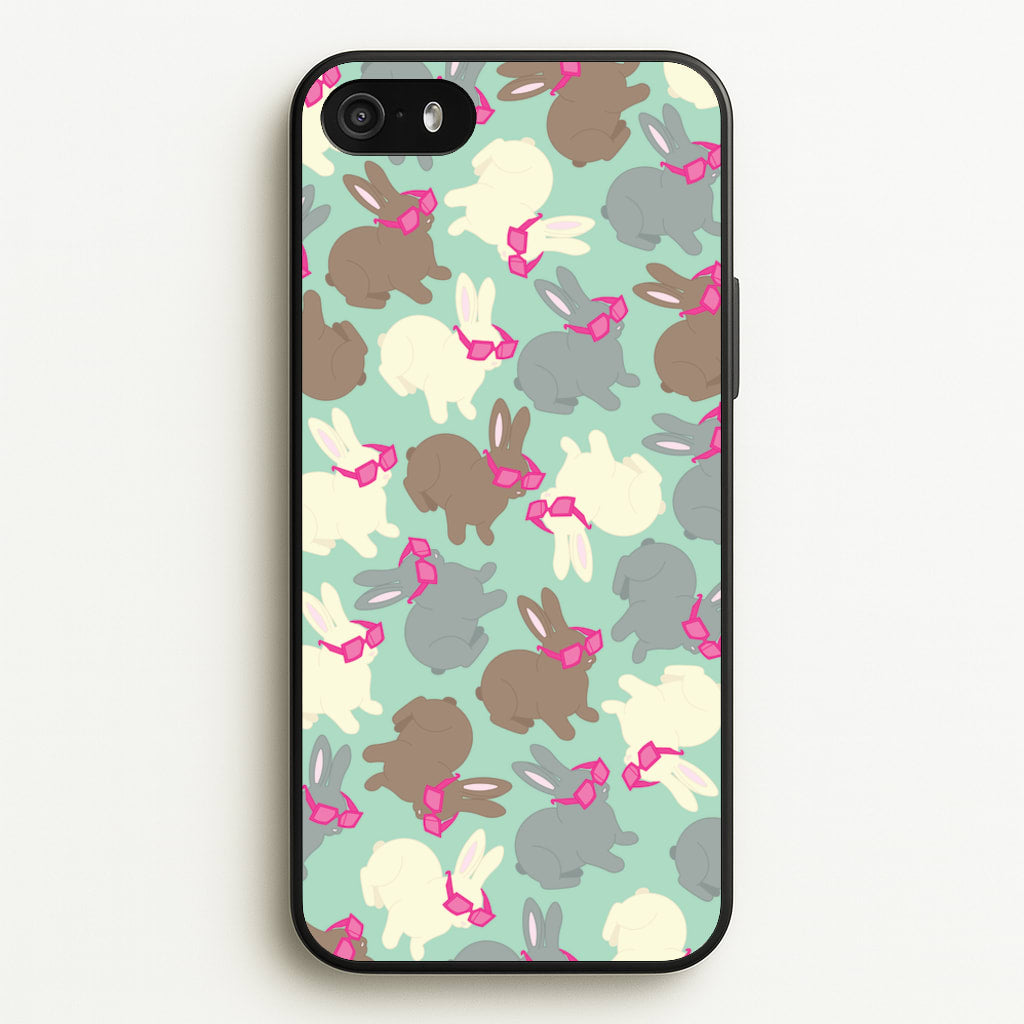 Bunny With Glasses Pattern - Easter Phone Case for iPhone 5 / 5s / SE 2016