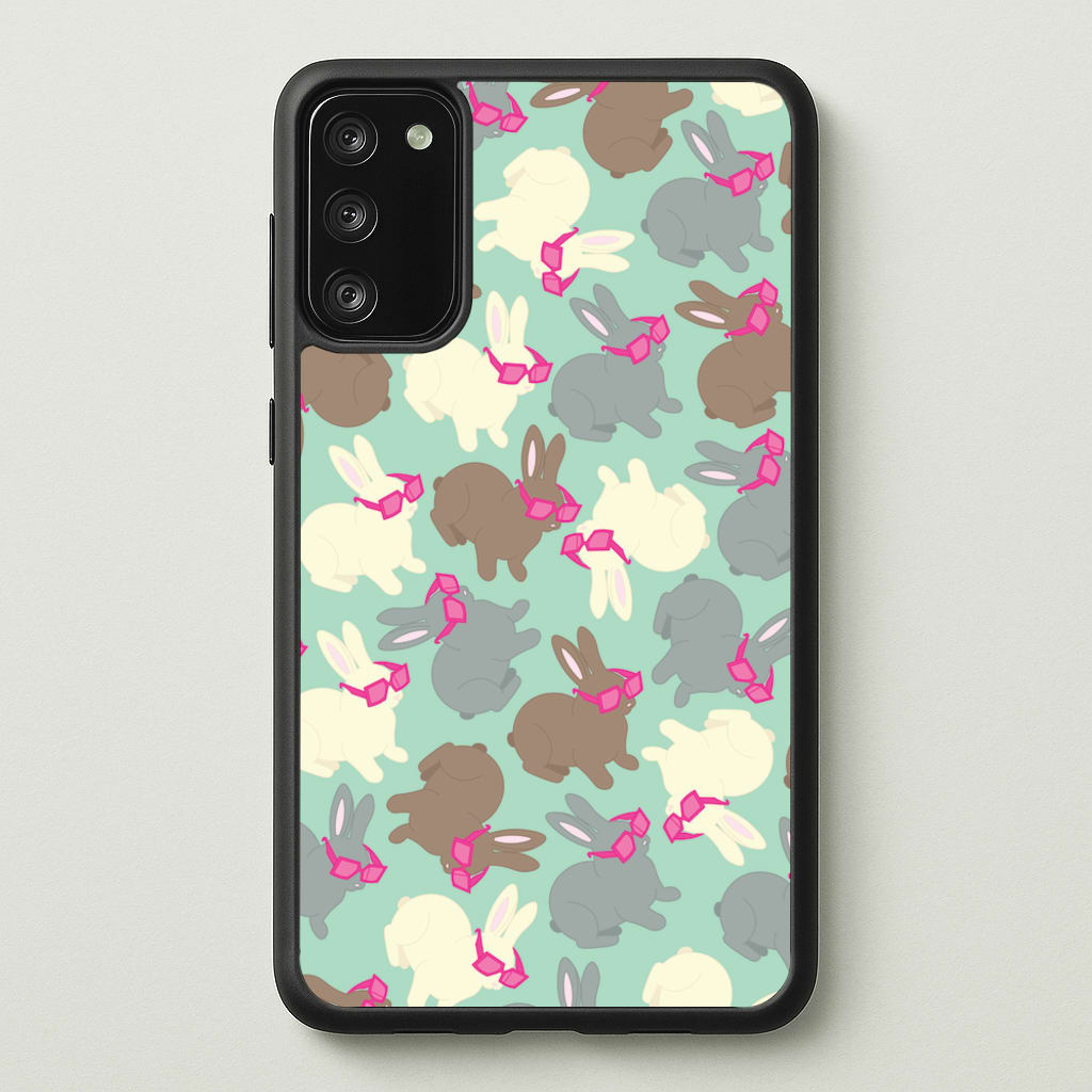 Bunny With Glasses Pattern - Easter Phone Case for Galaxy S20