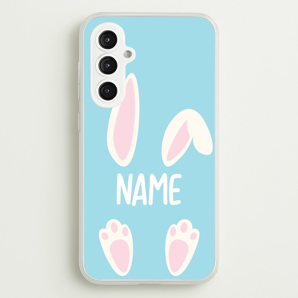 White Bunny Personalised - Easter Phone Case for Galaxy S23FE