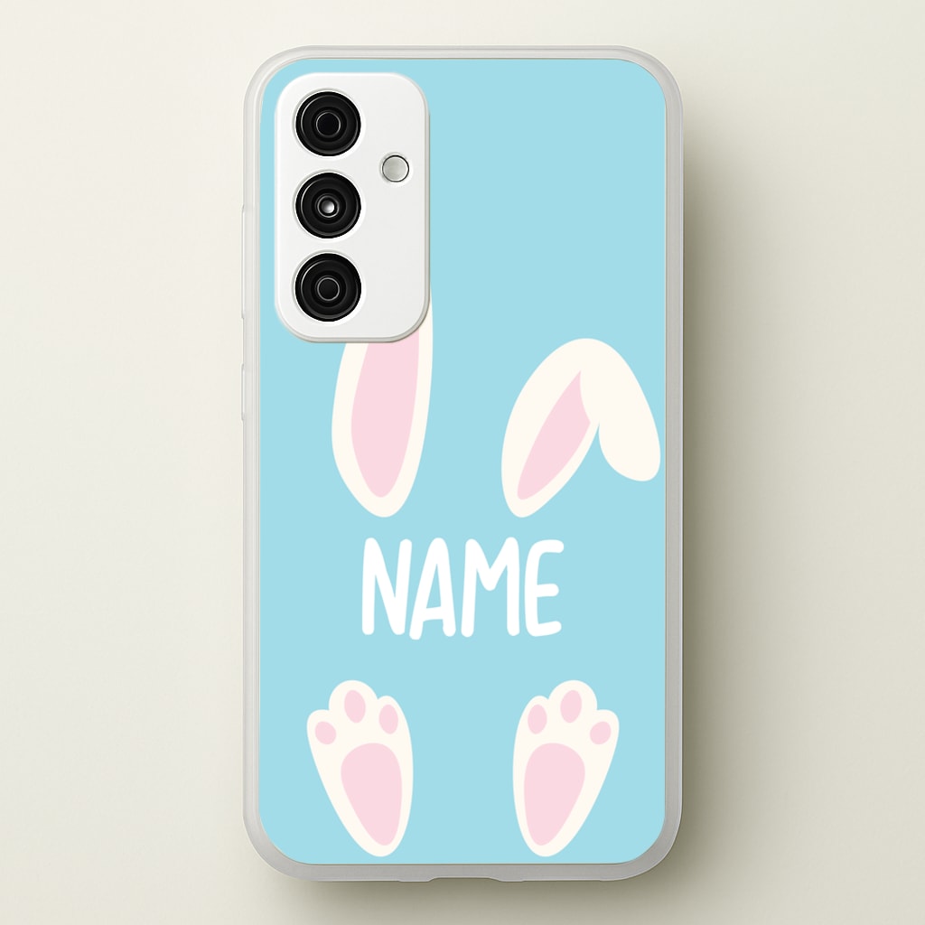 White Bunny Personalised - Easter Phone Case for Galaxy A35