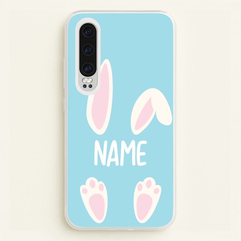 White Bunny Personalised - Easter Phone Case for Huawei P30