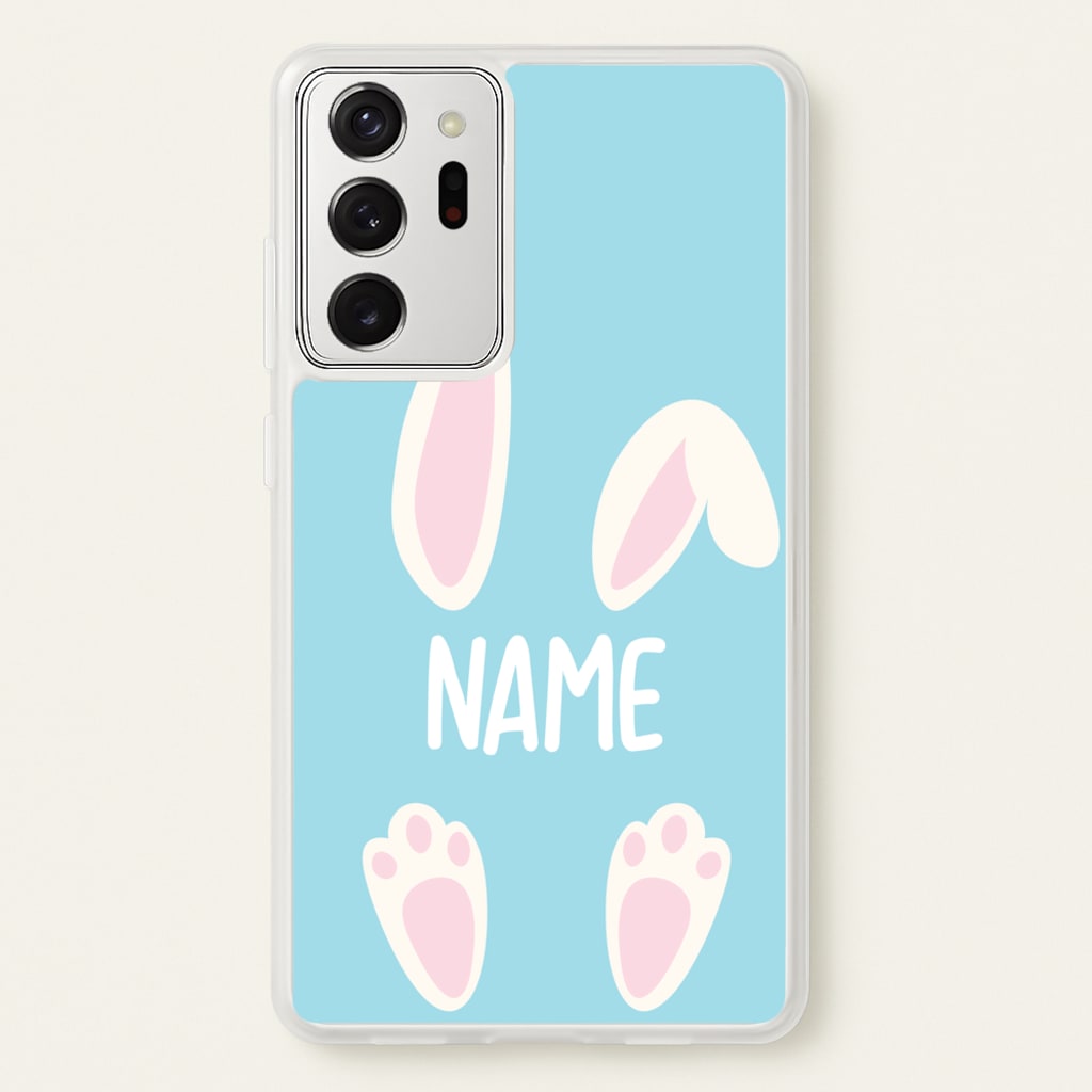 White Bunny Personalised - Easter Phone Case for Galaxy Note 20 Ultra