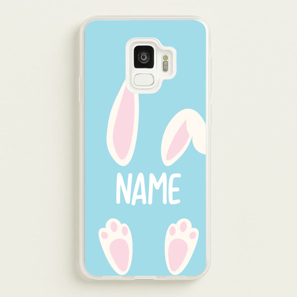 White Bunny Personalised - Easter Phone Case for Galaxy S9