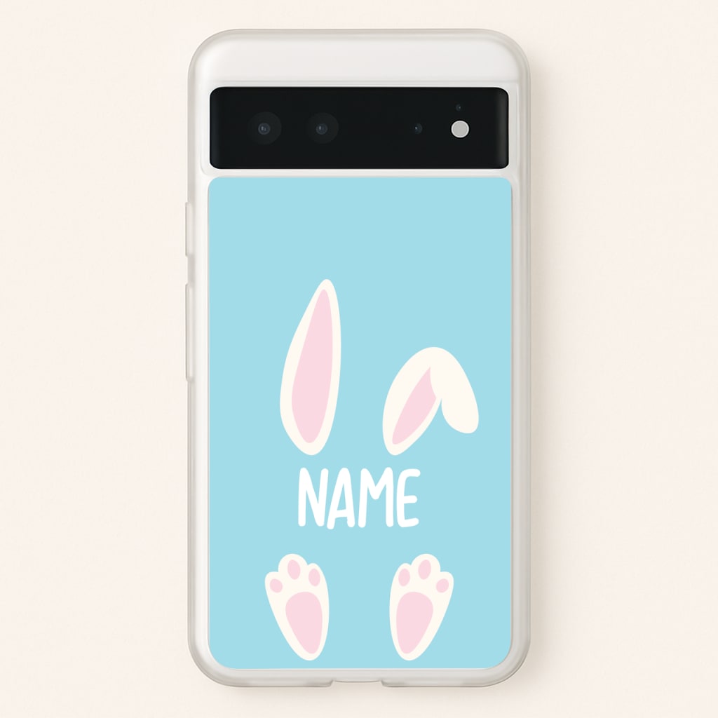 White Bunny Personalised - Easter Phone Case for Google Pixel 6