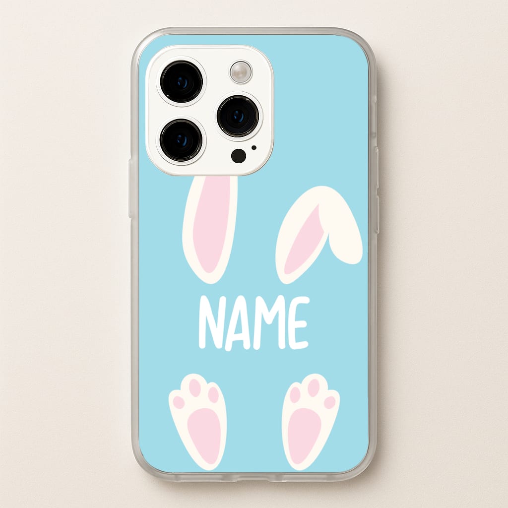 White Bunny Personalised - Easter Phone Case for iPhone 15 Pro