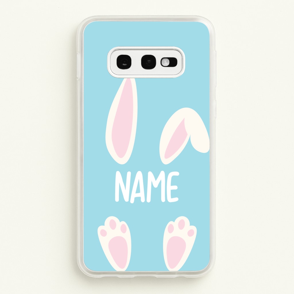 White Bunny Personalised - Easter Phone Case for Galaxy S10e