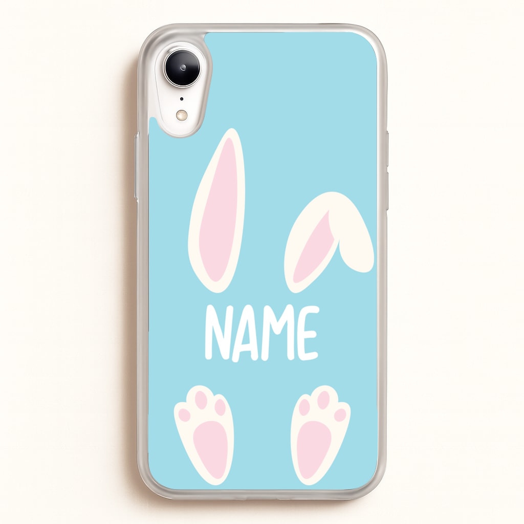 White Bunny Personalised - Easter Phone Case for iPhone XR