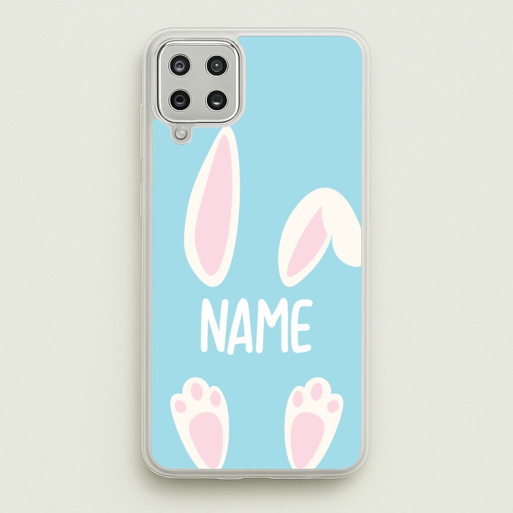 White Bunny Personalised - Easter Phone Case for Galaxy A12