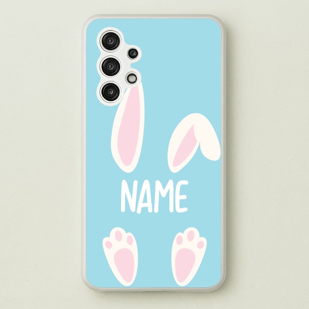 White Bunny Personalised - Easter Phone Case for Galaxy A13