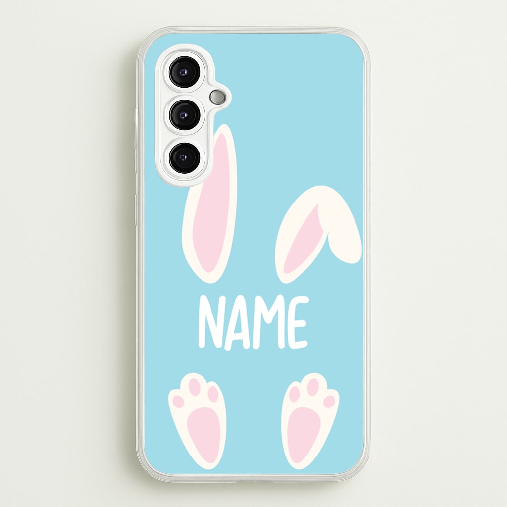 White Bunny Personalised - Easter Phone Case for Galaxy A14