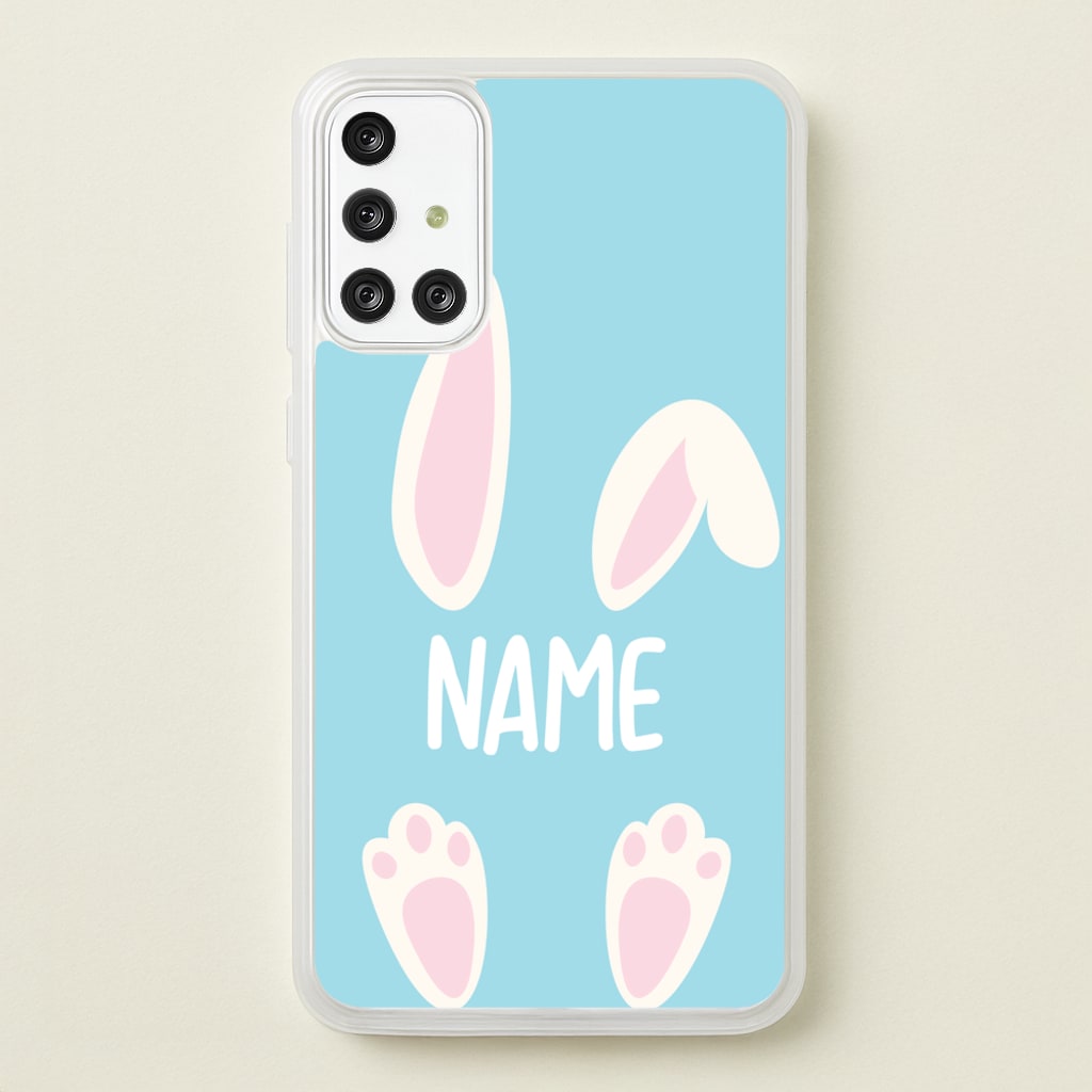 White Bunny Personalised - Easter Phone Case for Galaxy A71