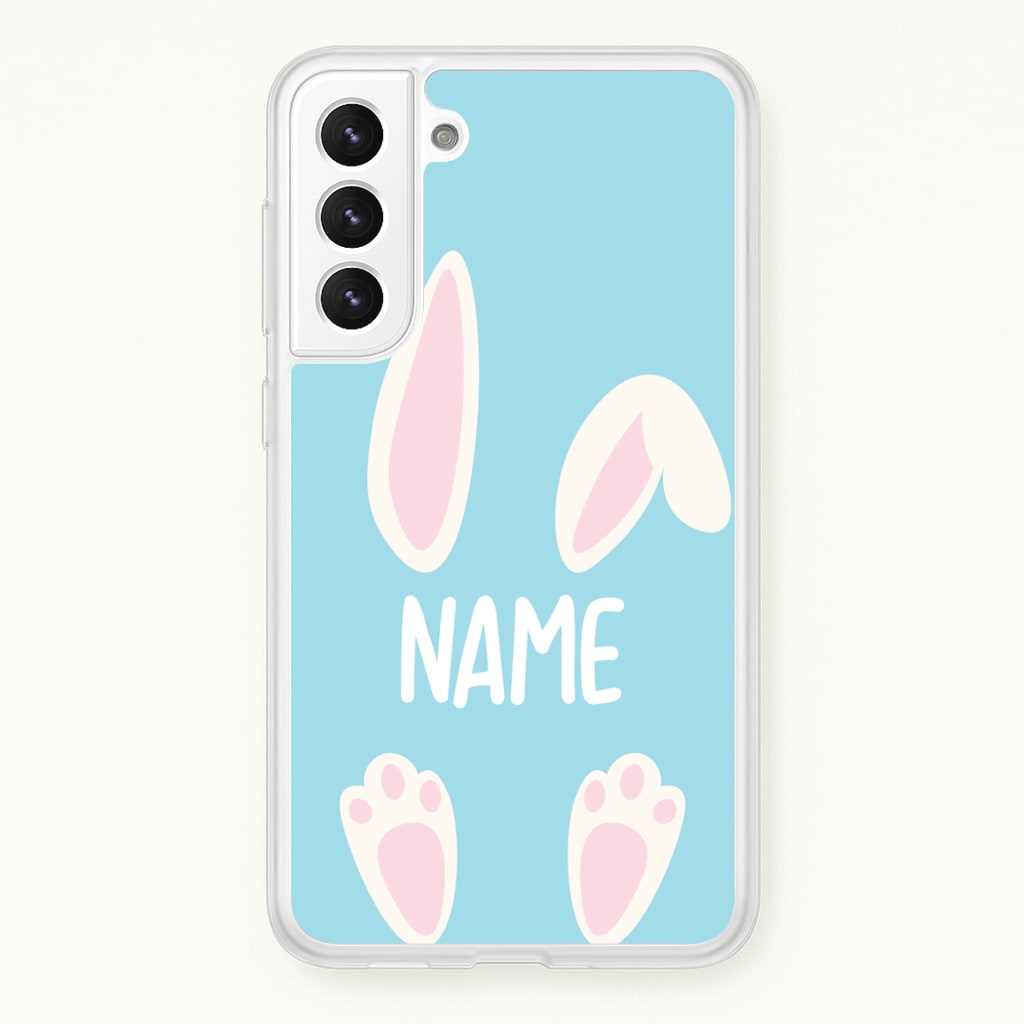 White Bunny Personalised - Easter Phone Case for Galaxy S21