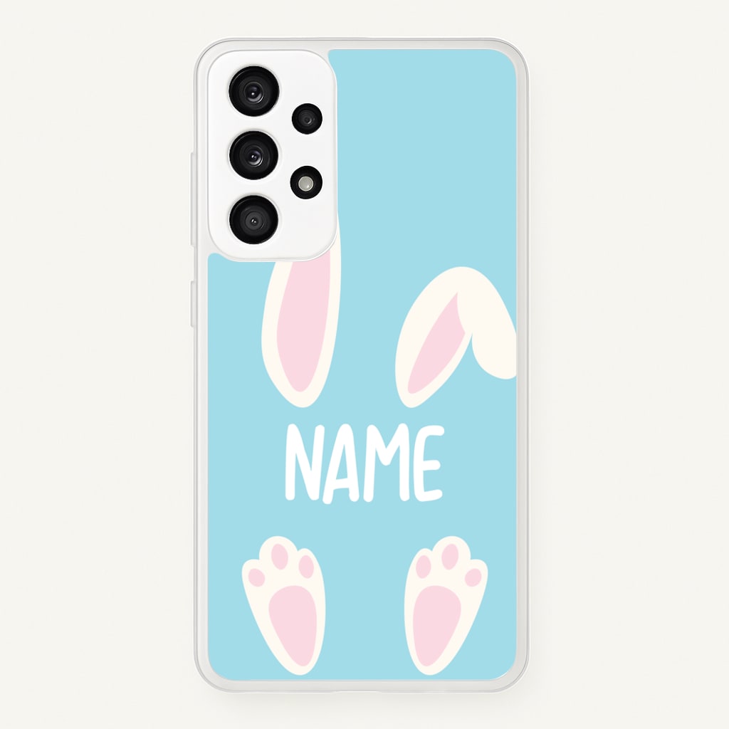 White Bunny Personalised - Easter Phone Case for Galaxy A53