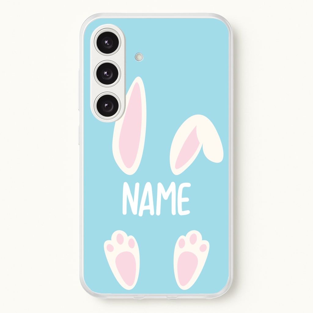 White Bunny Personalised - Easter Phone Case for Galaxy S25 Plus