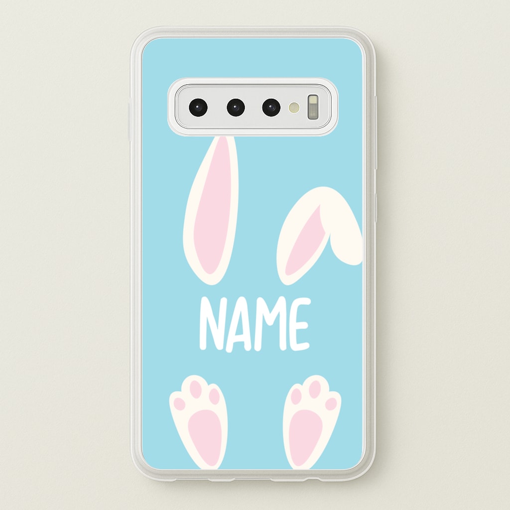 White Bunny Personalised - Easter Phone Case for Galaxy S10 Plus