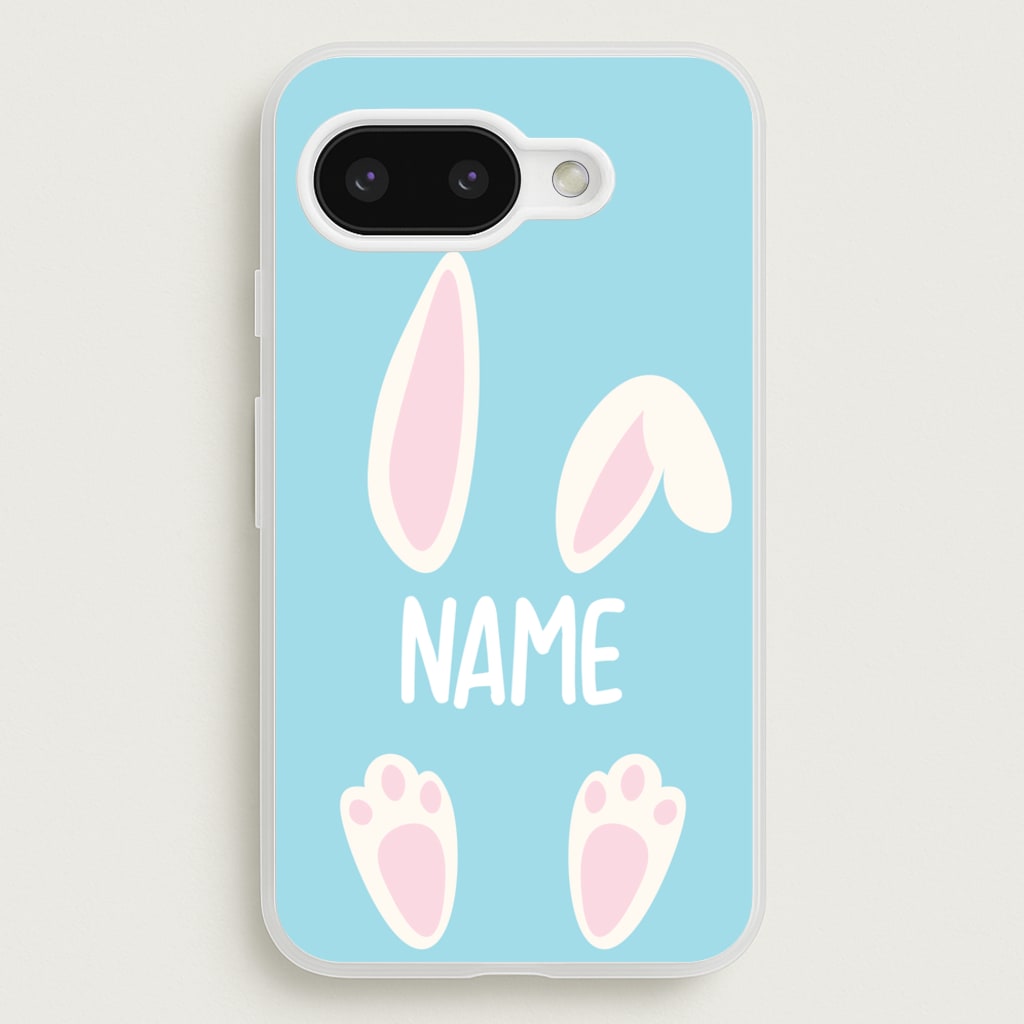 White Bunny Personalised - Easter Phone Case for Google Pixel 9a