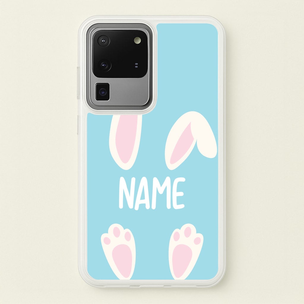 White Bunny Personalised - Easter Phone Case for Galaxy S20 Ultra