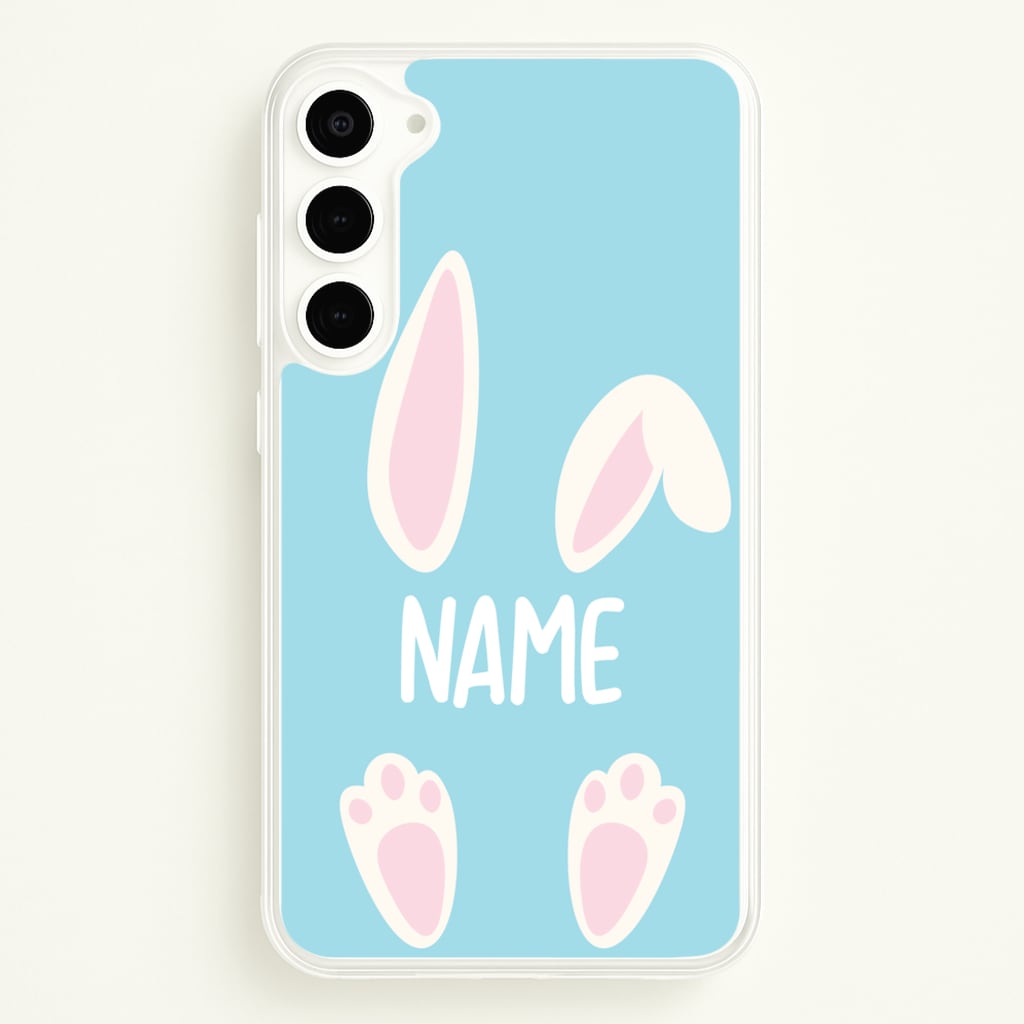 White Bunny Personalised - Easter Phone Case for Galaxy S23