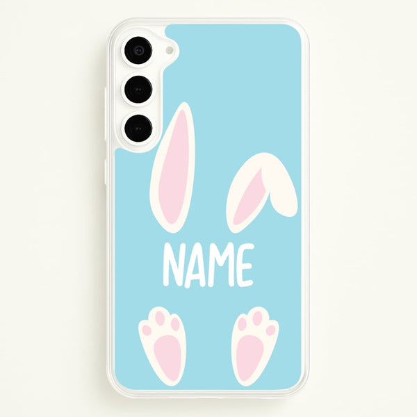 White Bunny Personalised - Easter Phone Case for Galaxy S23