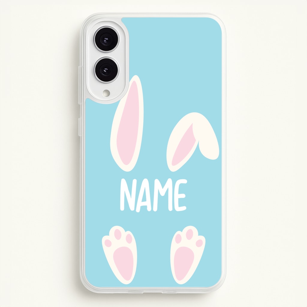 White Bunny Personalised - Easter Phone Case for Galaxy S25 Edge