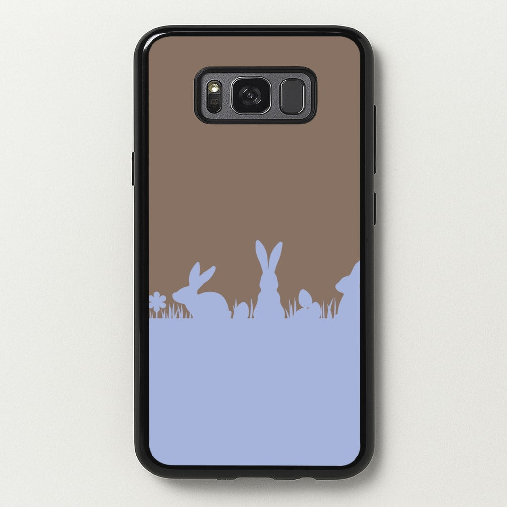 Bunny Outline - Easter Phone Case for Galaxy S8 Plus